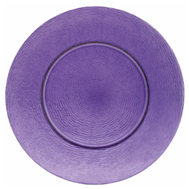 11226-eventtool24-Diverse Glaswaren-Glasteller Purple | rund Ø 33 cm