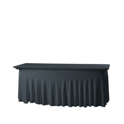Banketttischhusse Royal schwarz | Stretch 180 x 80 cm