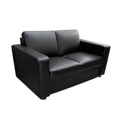 Ledersofa Monti 2 Sitzer schwarz