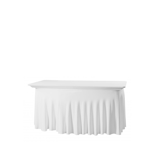 Banketttischhusse  Royal weiß | Stretch 120 x 80 cm