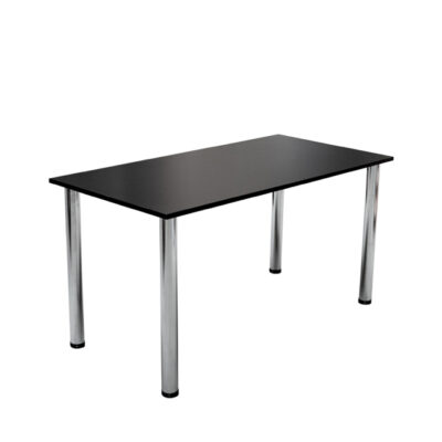Seminartisch Chrom Classic 140 x 70 cm | schwarz